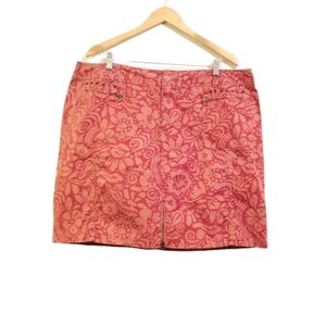 Venezia 20 Red Floral Pattern Skirt